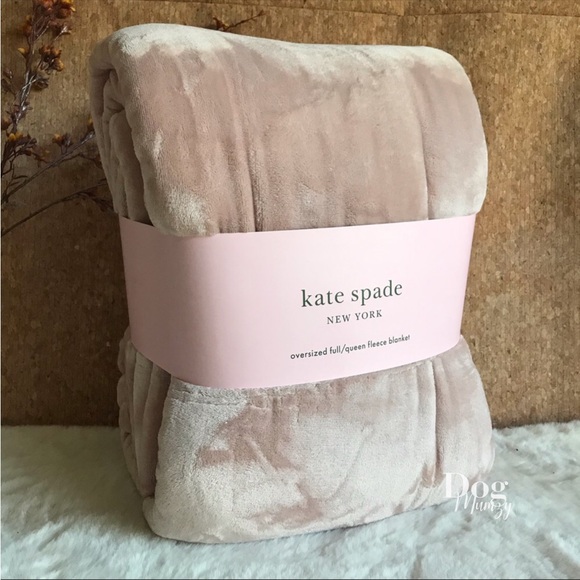 kate spade Bedding Kate Spade Queen Bed Mauve Pink Oversized Fleece